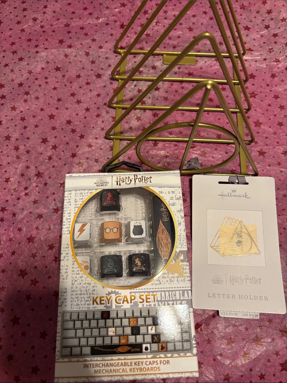Hallmark Harry Potter Deathly Hallows Letter Holder and Computer Key Cap set